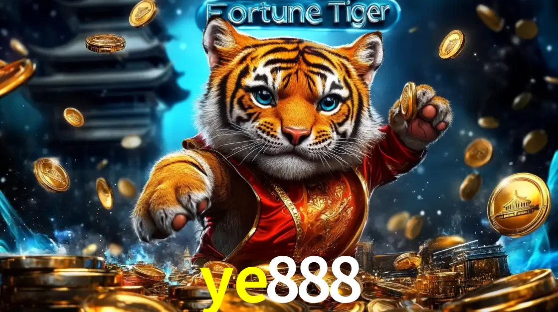 Imagem promocional do jogo de slot Fortune Tiger, com um tigre majestoso em traje tradicional cercado por uma fortuna em moedas de ouro, disponível agora no cassino ye888.